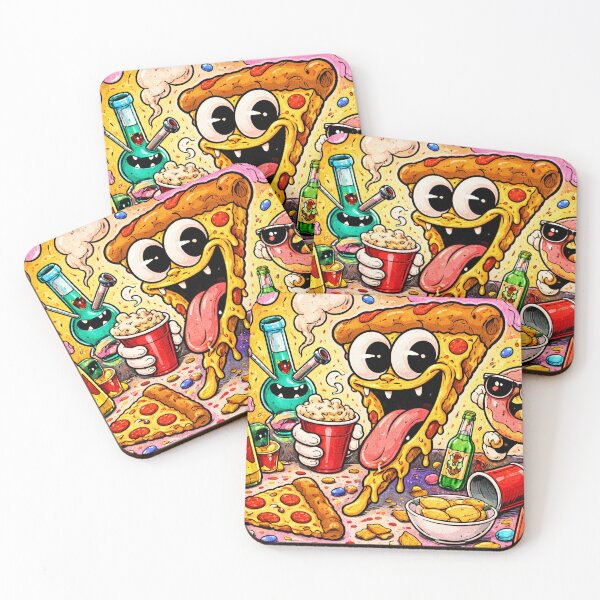 Item preview, Funny Party Pizza Scene designed and sold by lunavele.