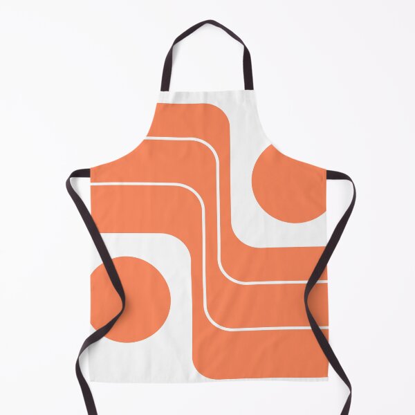 Item preview, Retro Geometric Stripes 232 Orange and White designed and sold by tonymagnerart.