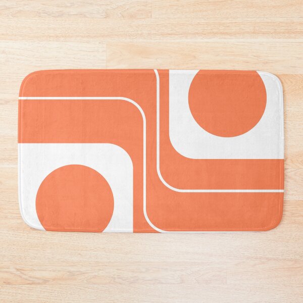 Item preview, Retro Geometric Stripes 232 Orange and White designed and sold by tonymagnerart.