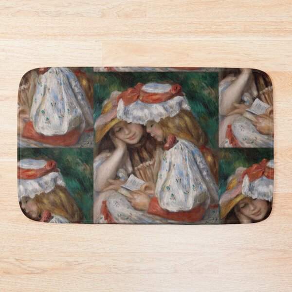 Item preview, Two Girls Reading by Pierre-Auguste Renoir: Romantic Impressionist Fine Art Print designed and sold by artofuniverse.