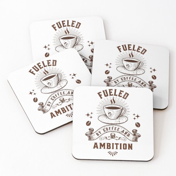Item preview, Fueled By Coffee And Ambition Motivational Coffee Gift designed and sold by Patina & Pixel.