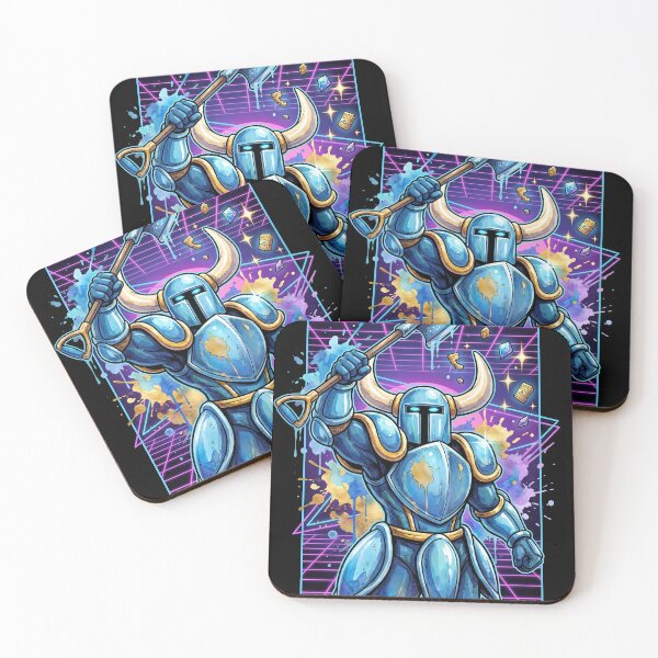 Item preview, Shovel Knight Stalwart Plate Armor Vaporwave Neon Portrait Indie designed and sold by Senpaiwaves.