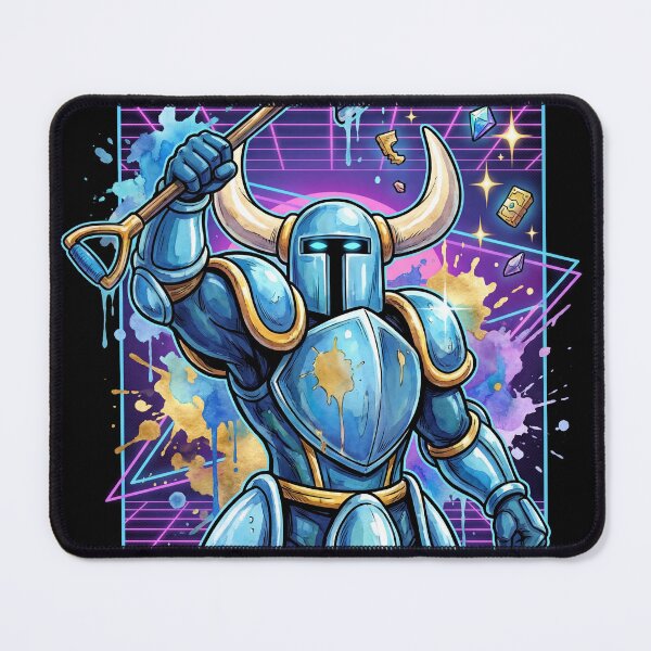Item preview, Shovel Knight Stalwart Plate Armor Vaporwave Neon Portrait Indie designed and sold by Senpaiwaves.