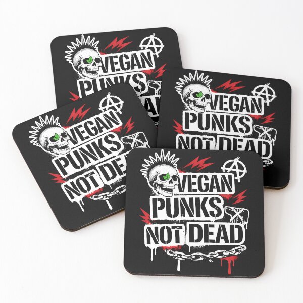 Item preview, Vegan Punks Not Dead Punk Stencil designed and sold by Cat-butt-shirts.