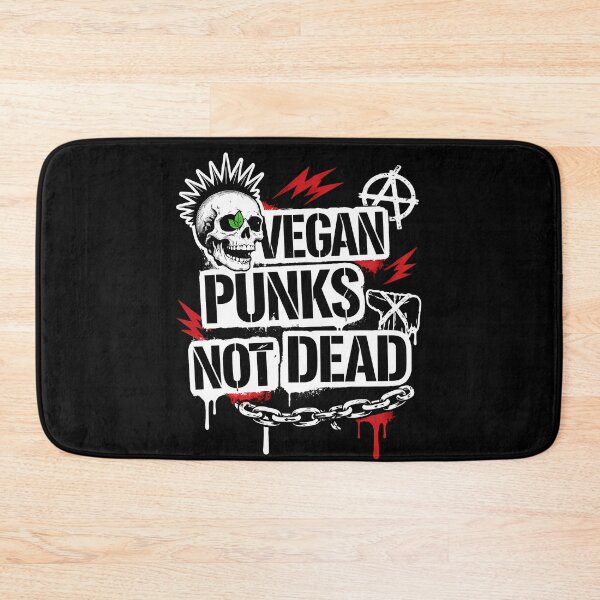 Item preview, Vegan Punks Not Dead Punk Stencil designed and sold by Cat-butt-shirts.