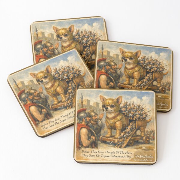 Item preview, The Trojan Chihuahua — Ancient Bark Meets Greek Legend designed and sold by Rick London Gifts.
