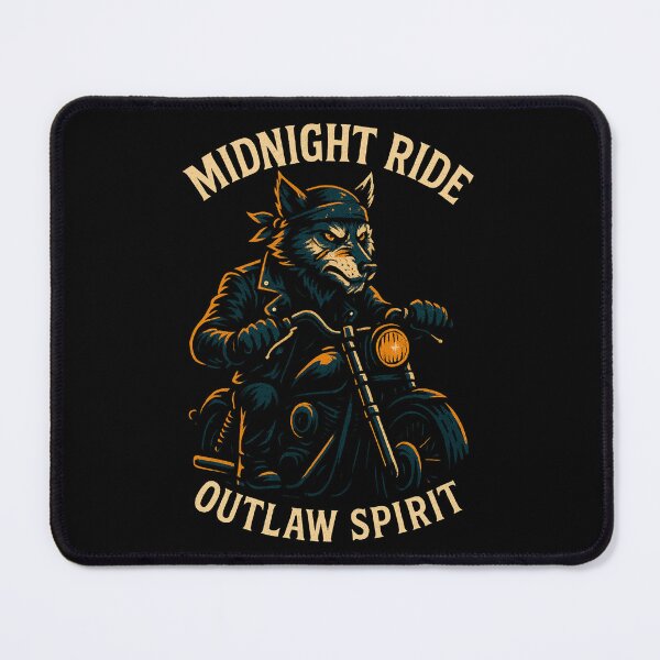 Item preview, Vintage Outlaw Biker Wolf Midnight Ride designed and sold by SholoStudio.