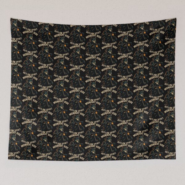 Item preview, Vintage Outlaw Biker Wolf Midnight Ride designed and sold by SholoStudio.