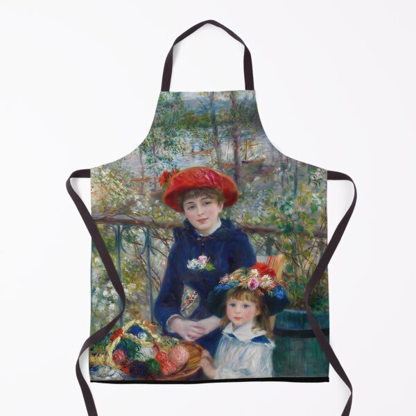 Item preview, Two Sisters on the Terrace by Pierre-Auguste Renoir: Impressionist Fine Art Print designed and sold by artofuniverse.