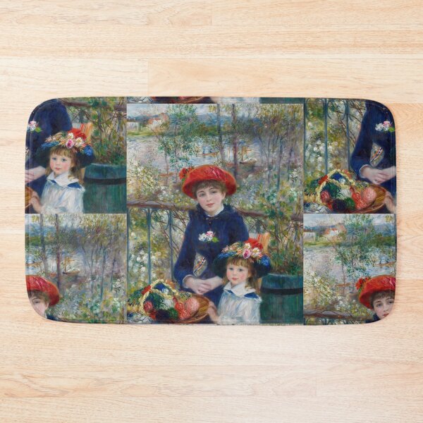 Item preview, Two Sisters on the Terrace by Pierre-Auguste Renoir: Impressionist Fine Art Print designed and sold by artofuniverse.