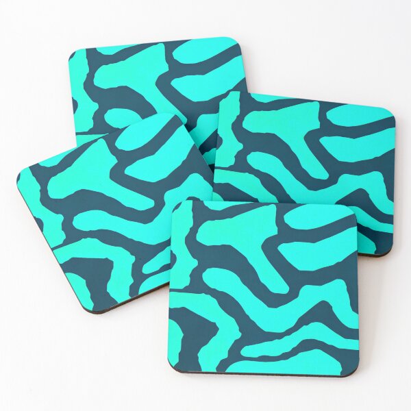 Item preview, Turquoise and Dark Teal Abstract Ocean Pattern designed and sold by MaisonMaroMara.