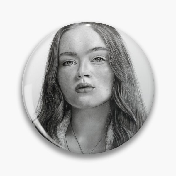 Item preview, Sadie Sink Realistic Charcoal Portrait Fan Art designed and sold by Cjartgallery.