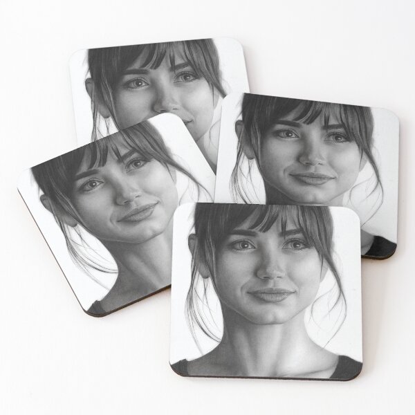 Item preview, Ana De Armas Realistic Charcoal Portrait Fan Art designed and sold by Cjartgallery.