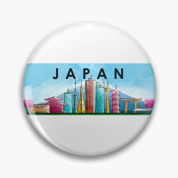 Item preview, Japan Skyline Watercolor Print | Tokyo Cityscape & Mount Fuji designed and sold by Cjartgallery.