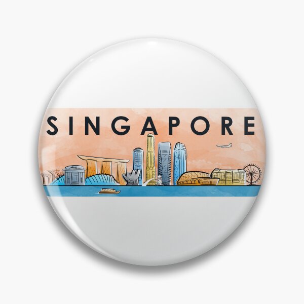 Item preview, Singapore Skyline Watercolor Illustration | Modern Asian Cityscape designed and sold by Cjartgallery.