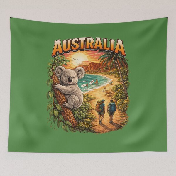 Item preview, Koalas and Coastlines: Your Ultimate Australia Travel Guide The Magic of Australia Gifts T-Shirt designed and sold by MalwasBasket.