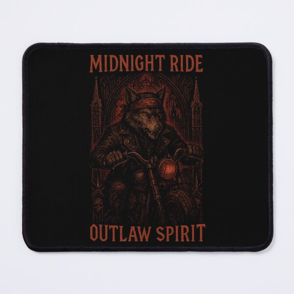 Item preview, Vintage Outlaw Wolf Biker Spirit Motorcycle designed and sold by SholoStudio.