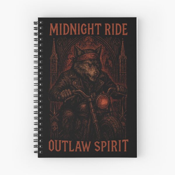 Item preview, Vintage Outlaw Wolf Biker Spirit Motorcycle designed and sold by SholoStudio.