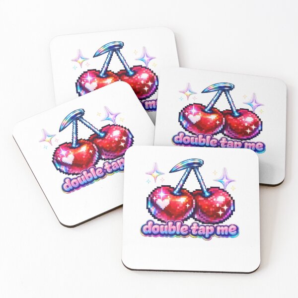 Item preview, Double Tap Me Pixel Cherries Y2K  designed and sold by jgvisualarts.