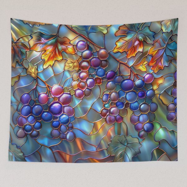 Item preview, Grapevine Stained Glass Art designed and sold by MargaretWiktor.