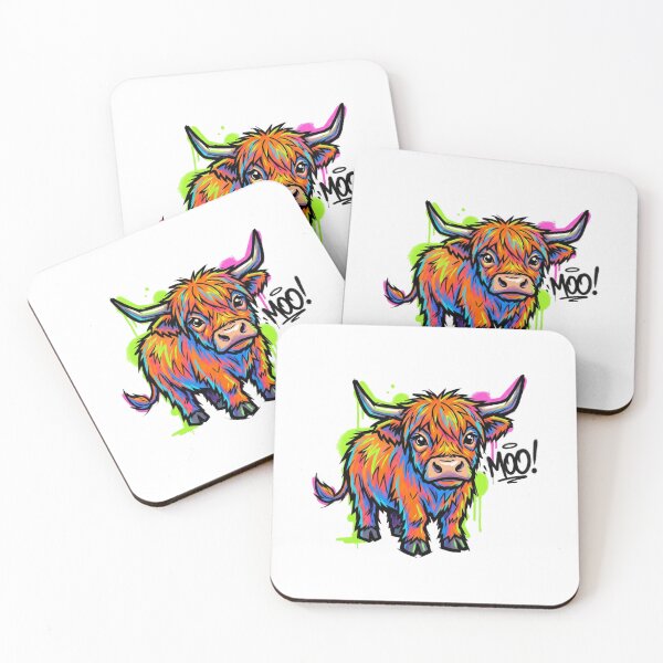 Item preview, Highland Cow - Street Art Style designed and sold by MyCozyCorner24.