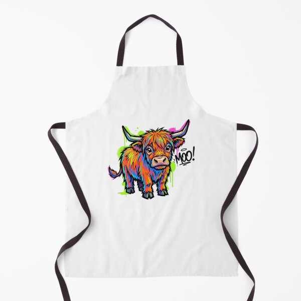 Item preview, Highland Cow - Street Art Style designed and sold by MyCozyCorner24.