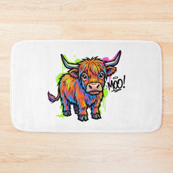 Item preview, Highland Cow - Street Art Style designed and sold by MyCozyCorner24.