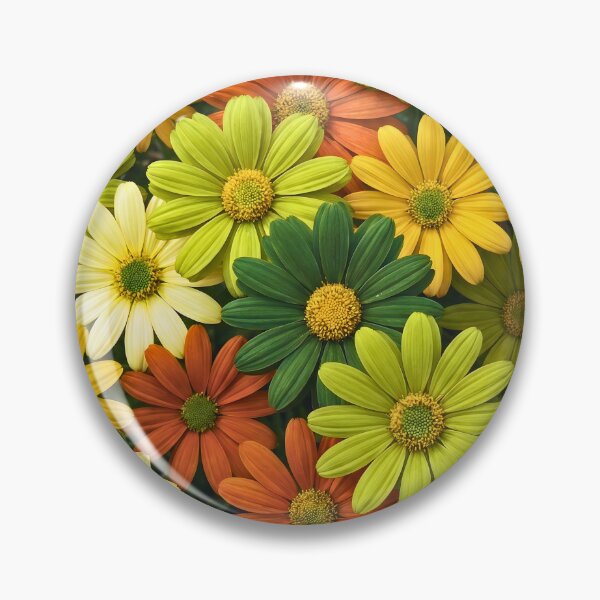 Item preview, Realistic Daisy Botanical Green Retro Floral Rich Aesthetic Pattern designed and sold by ArtivioShop.