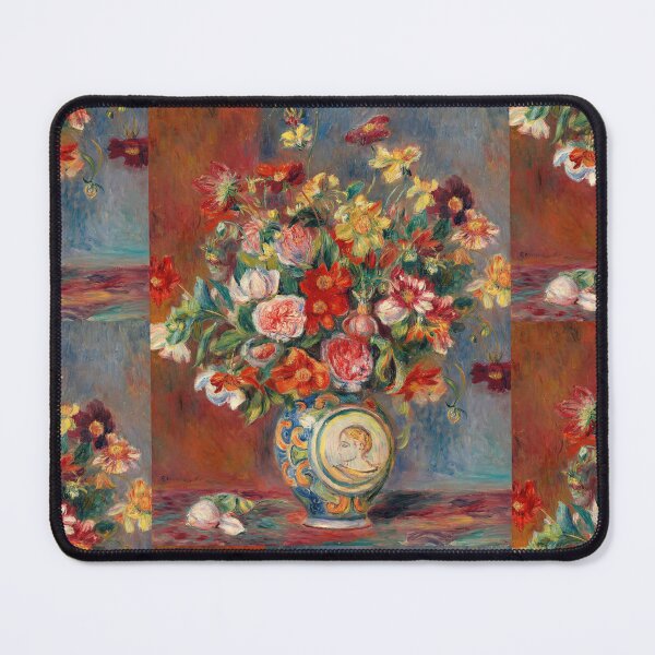 Item preview, Vase With Flowers by Pierre-Auguste Renoir: Lush Impressionist Floral Still Life designed and sold by artofuniverse.