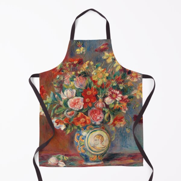Item preview, Vase With Flowers by Pierre-Auguste Renoir: Lush Impressionist Floral Still Life designed and sold by artofuniverse.
