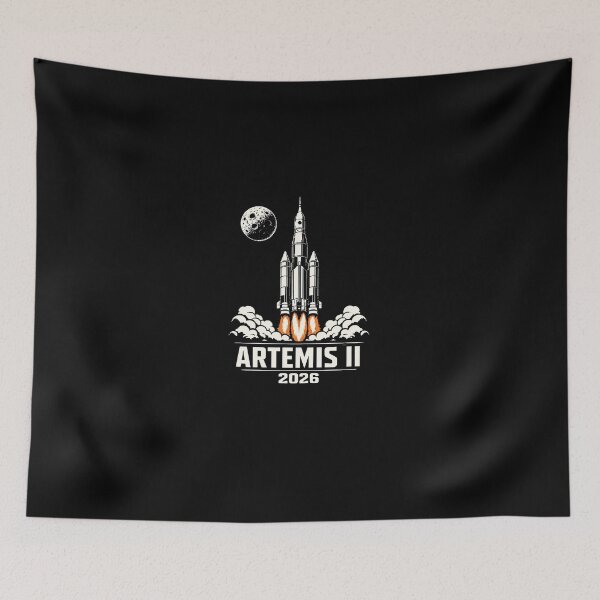 Item preview, Artemis II 2026 Rocket Launch, Future Moon Mission, Space Exploration designed and sold by zozozoshion.