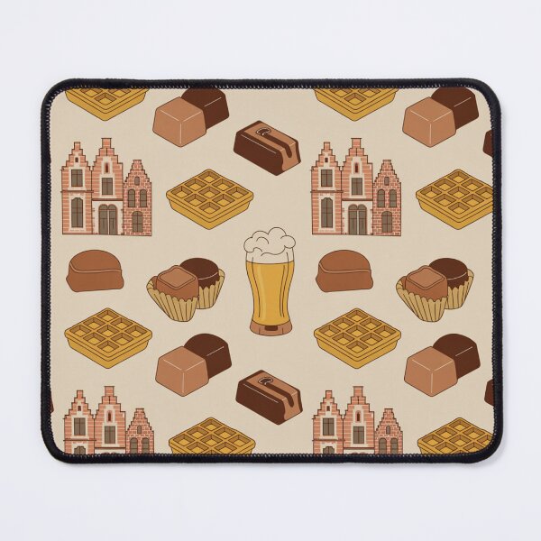Item preview, Belgian Waffles & Beer Seamless Pattern – Belgian Icons designed and sold by Midnight Veil Designs.