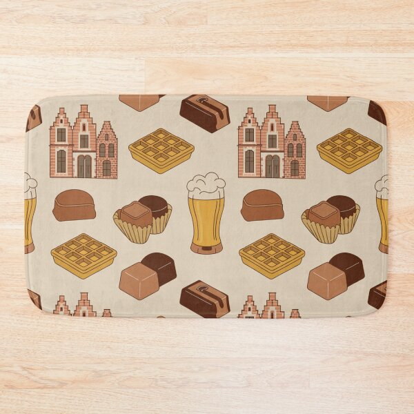 Item preview, Belgian Waffles & Beer Seamless Pattern – Belgian Icons designed and sold by Midnight Veil Designs.