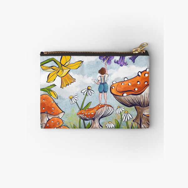 Item preview, Spring with little girl painting flowers mushrooms designed and sold by Squtza.
