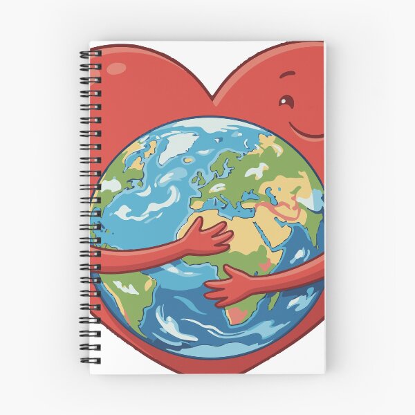 Item preview, Red Heart Hugging the Earth - Ecological Illustration designed and sold by Wolagno.