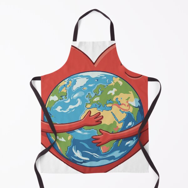 Item preview, Red Heart Hugging the Earth - Ecological Illustration designed and sold by Wolagno.