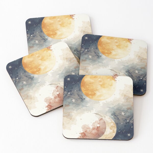 Item preview, Gold Sun and the Sleeping Crescent designed and sold by AbstractAnom.