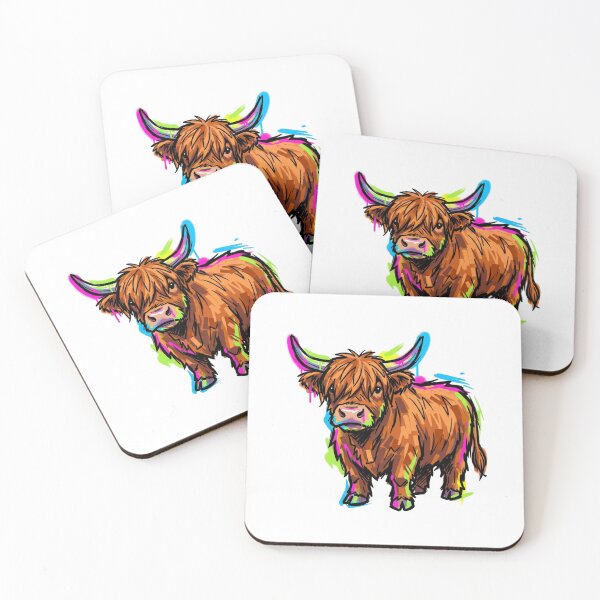 Item preview, Highland Cow - Street Art Style designed and sold by MyCozyCorner24.