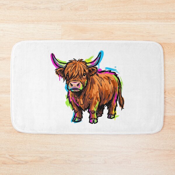 Item preview, Highland Cow - Street Art Style designed and sold by MyCozyCorner24.