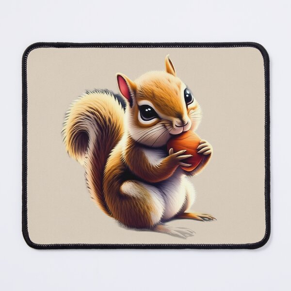 Item preview, Cute Squirrel Holding Acorn – Adorable Woodland Animal Illustration designed and sold by AbeiiStore.