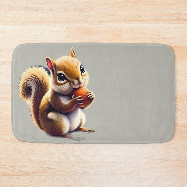 Item preview, Cute Squirrel Holding Acorn – Adorable Woodland Animal Illustration designed and sold by AbeiiStore.