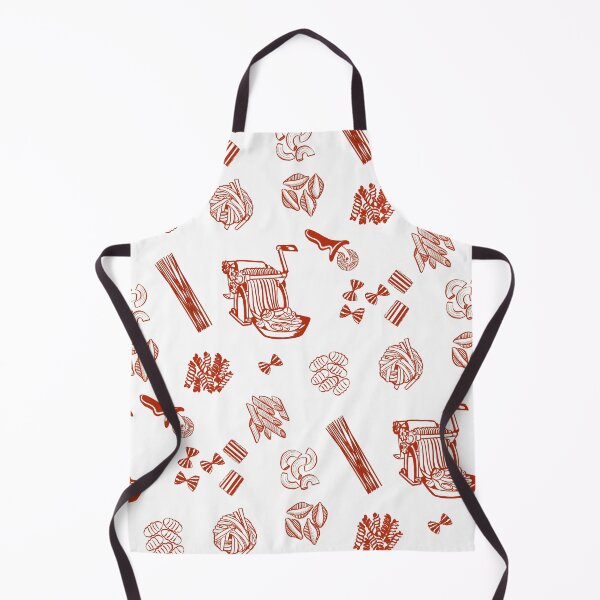 Item preview, Italian pasta making red and white seamless pattern designed and sold by natinart.