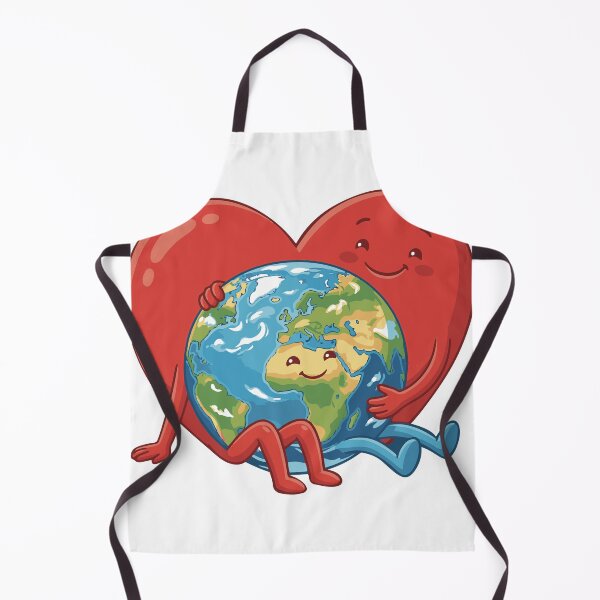 Item preview, Red Heart Hugging the Earth - Ecological Illustration designed and sold by Wolagno.