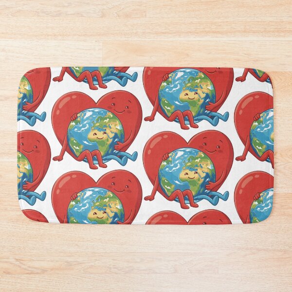 Item preview, Red Heart Hugging the Earth - Ecological Illustration designed and sold by Wolagno.