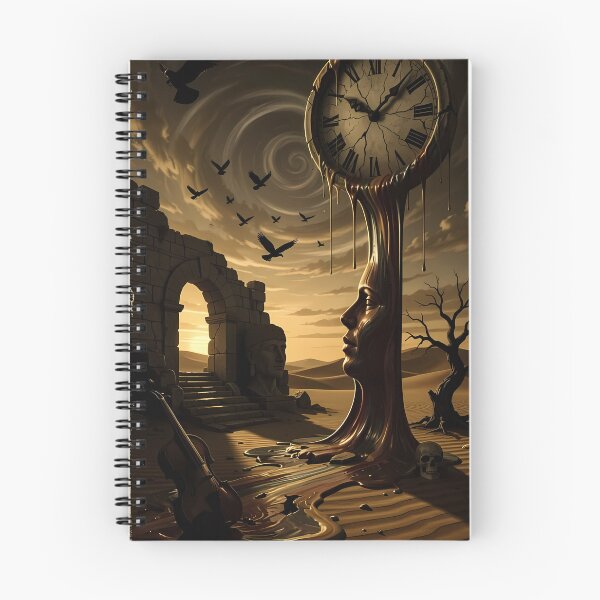 Item preview, Melting Clock Rises Above Desert Ruins At Dusk designed and sold by ArtaFutura.