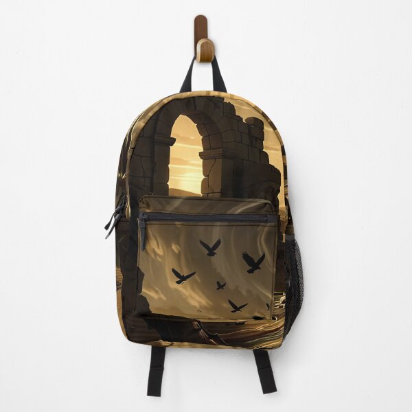 Item preview, Melting Clock Rises Above Desert Ruins At Dusk designed and sold by ArtaFutura.