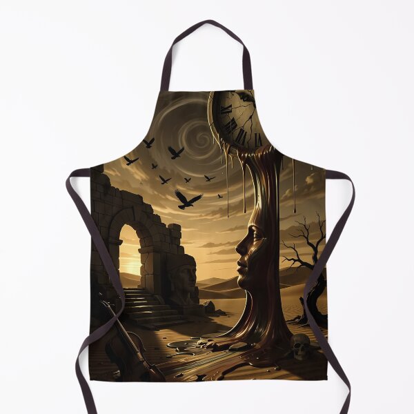 Item preview, Melting Clock Rises Above Desert Ruins At Dusk designed and sold by ArtaFutura.