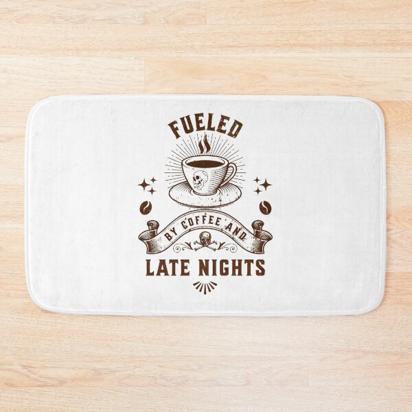 Item preview, Fueled By Coffee And Late Nights Funny Coffee Gift designed and sold by Patina & Pixel.