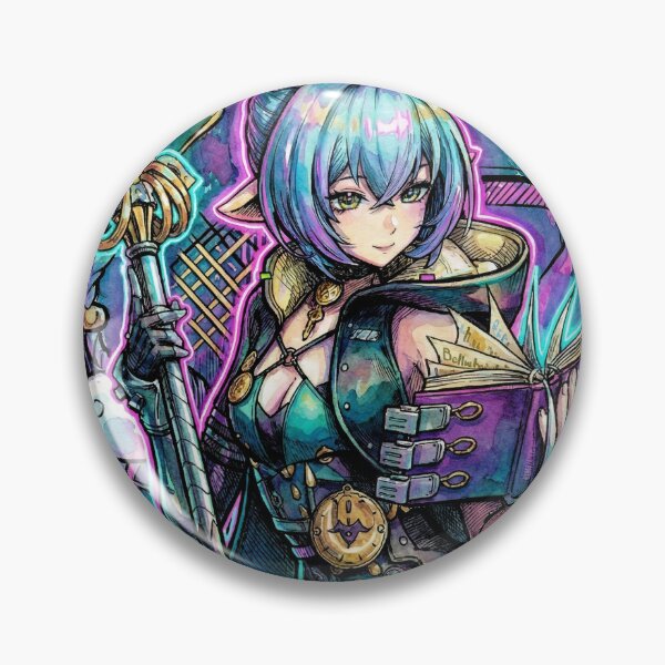 Item preview, Zenless Zone Zero Lucia Elowen Cerulean Hair Goat Horns Art designed and sold by Senpaiwaves.