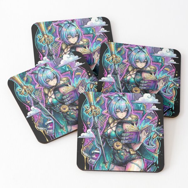Item preview, Zenless Zone Zero Lucia Elowen Cerulean Hair Goat Horns Art designed and sold by Senpaiwaves.